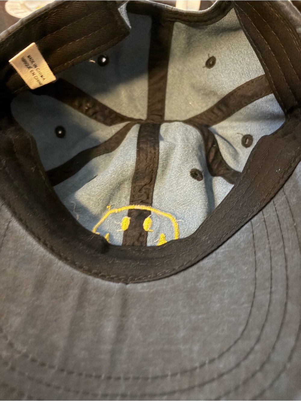 NATURAL LIFE Navy Women’s Baseball Hat with Yellow Smiley - Picture 4 of 6